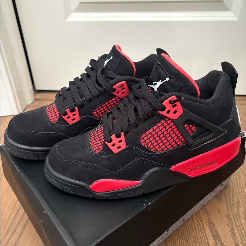 Jordan Air 4 Retro Black Multi-Color Sneakers